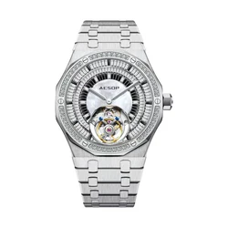 AESOP Automatic Tourbillon Mechanical Skeleton Watch For Man Watches Waterproof Wristwatches Sapphire Mirror Diamond luxury new