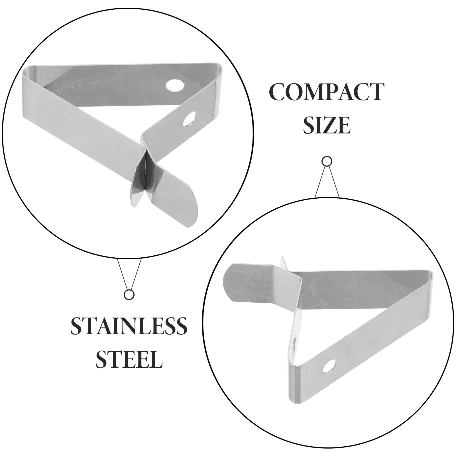 8Pcs Probe Holder Clips Stainless Steel Food Thermometer Clamp for Bbq Grills Pots Coffee Cups High Temperature Resistant
