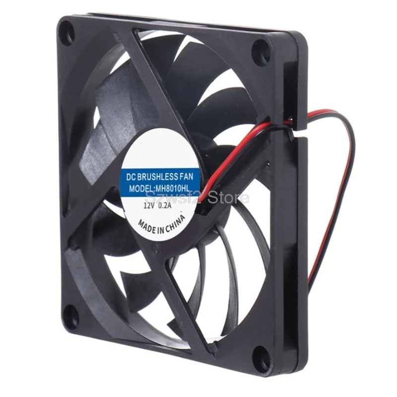 

8010 мм вентилятор постоянного тока с гидравлическим подшипником 5 В 12 В 24 В 3D печать автомобильный светильник машина для ароматерапии DC охлаждающий вентилятор E2