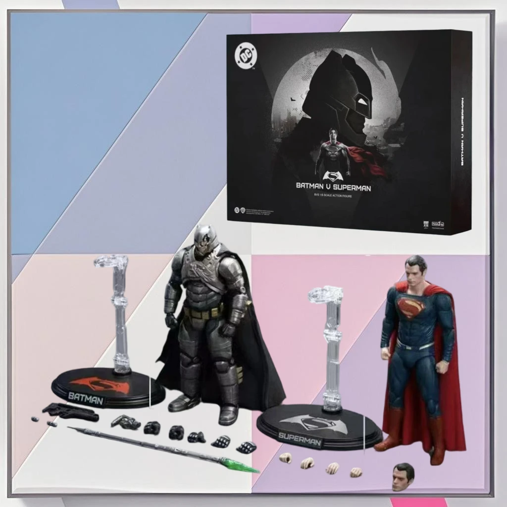 

New Original Fondjoy BVS Armored Batman Batalla Damaged Superman Figure Set 1/9 Batman V Superman: Lover of Justice DC