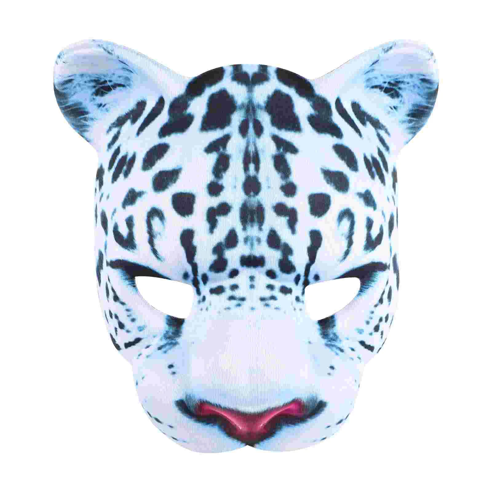 

Halloween Half Face Mask Carnival Party Funny Animal EVA Snow Leopard Masquerade