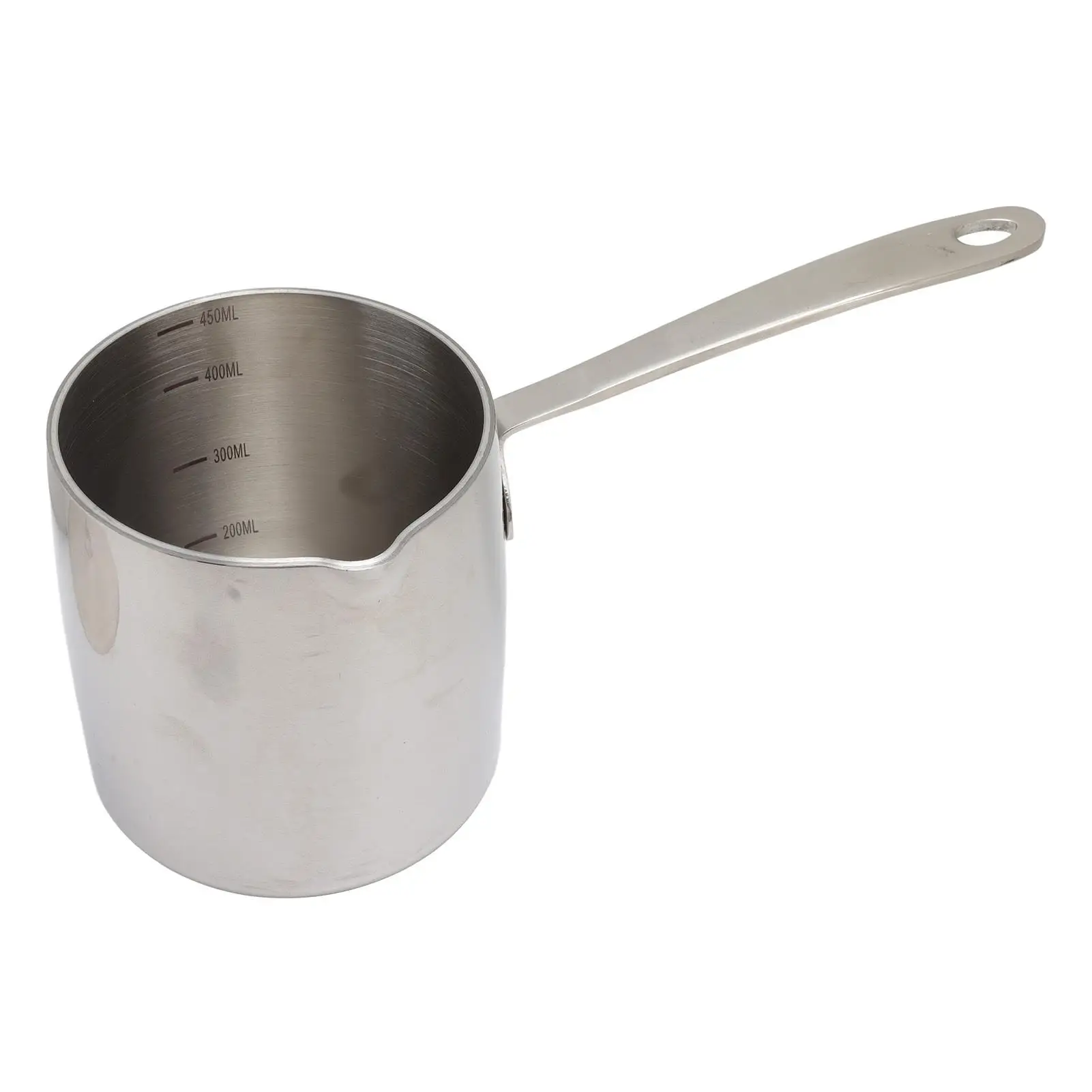 Mini Saucepan with Accurate Scales - Three-Layer Flat Bottom Pot with Hole for soup Cooking