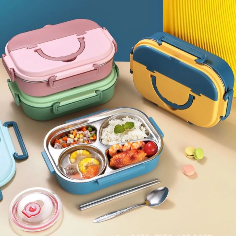 

Stainless Steel Insulated Lunch Box 2/3/4 Tank Storage Leakproof Microwave Oven Bento Box Sealed Divided Food Container