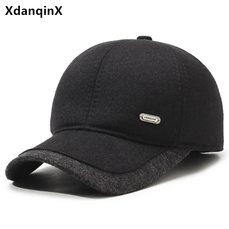 

Winter Plush Thickened Coldproof Earmuffs Hats Warm Baseball Caps For Men Ski Hat Cycling Cap Male Bone Snapback Cap gorras 모자