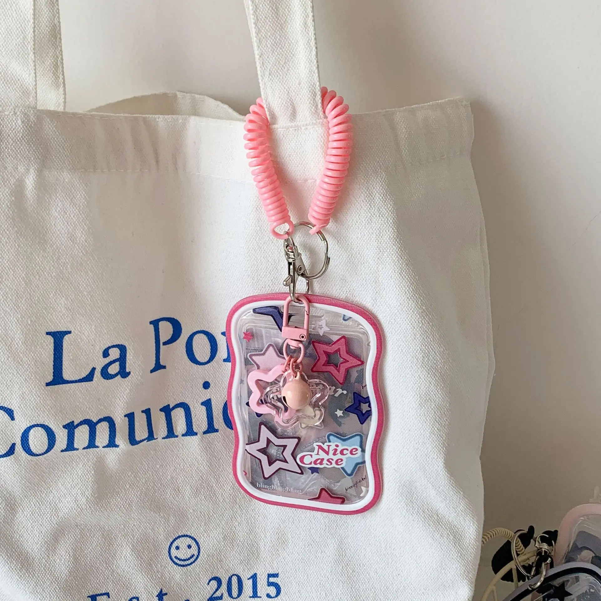 Etui na identyfikator studencki z gradientem kolorów, ochraniacz na kartę, etui na kartę z motywem gwiazd, identyfikator do codziennego użytku dla pracowników.