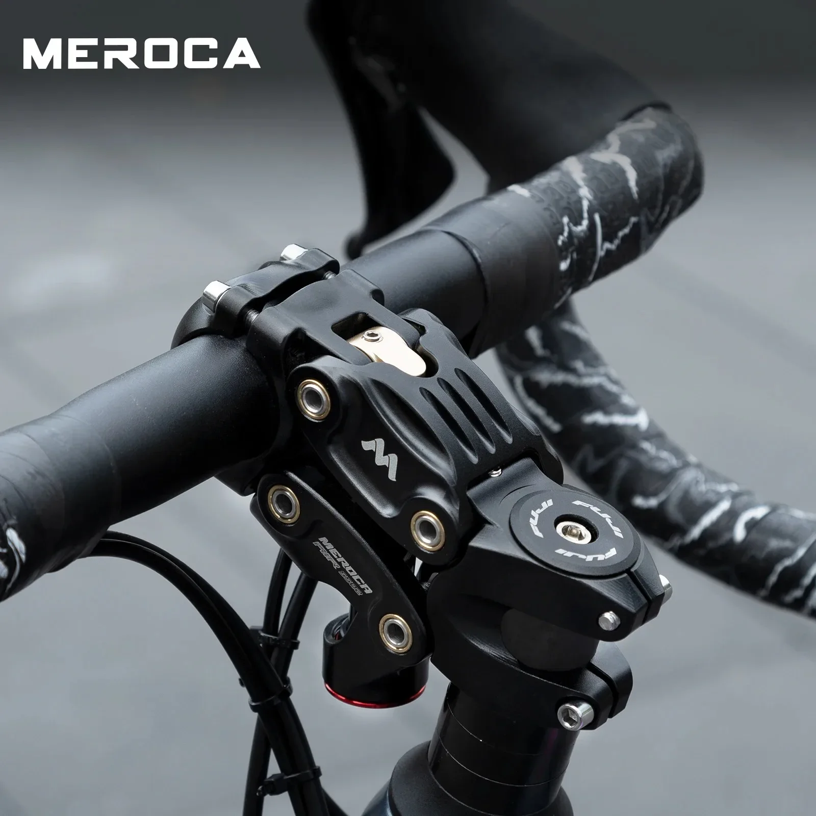 MEROCA Bicycle Suspension Stem Aluminum Alloy Five-Link Air Shock Absorber XC\Mtb\Road Mountain Bike Risers Stems