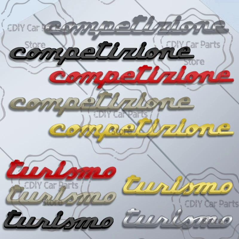 Car Sticker Metal Badge 595 Competizione Turismo Emblem Body Trunk Decals For Fiat 500 500X Abarth Panda Stilo Punto Bravo 695