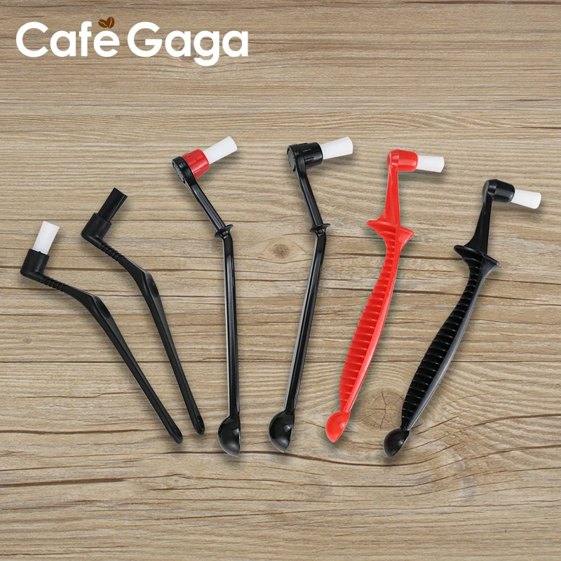 Coffee Dust Clean Brush Grinder Cleaning Brush Brewing Head Brush Plastic Handle Detachable Brush Head Sweeping Barista Tools