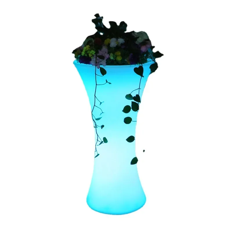 

Tall flower pot flower bed landscaping hotel shopping mall Meichen landscape light solar decorative light floor ambient light