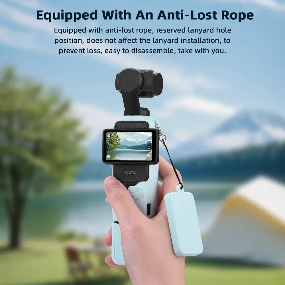 BRDRC Silikonowe etui do kamery DJI Pocket 3 Anti-Scratch Shell Gimbal Camera Protective Cover Lens Cap Handle Shell Accessory — zdjęcie produktu 2