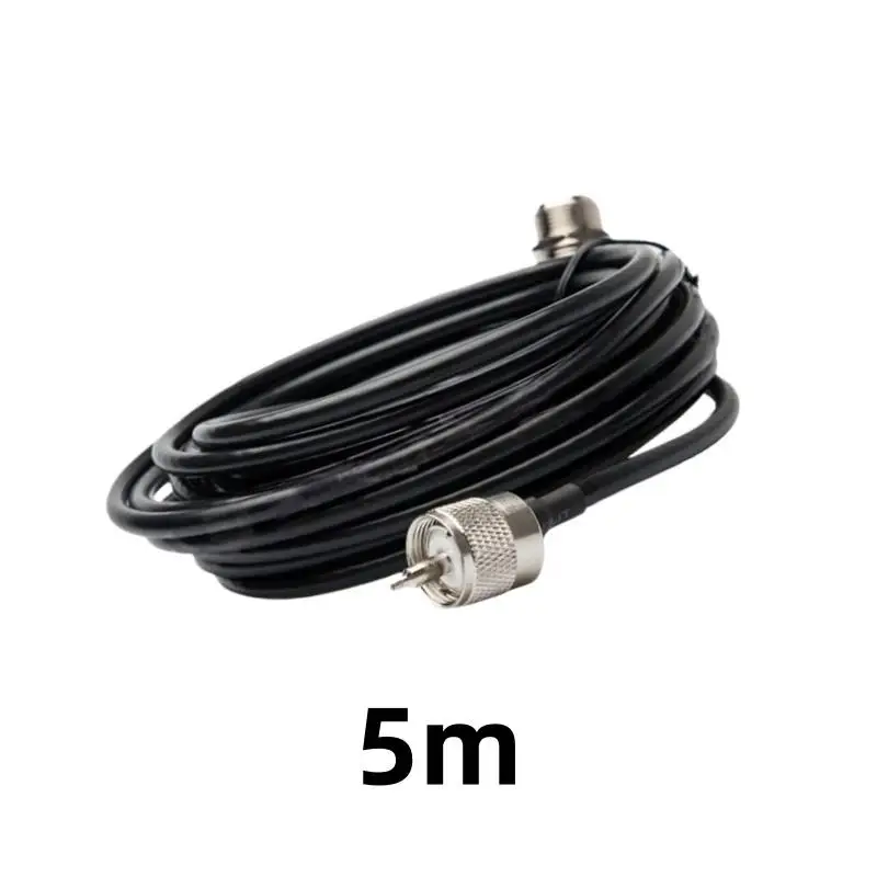 Cabo de montagem de extensão rg58 de 5m pl259 uhf para so239, ideal para antena de rádio de carro móvel, para kenwood yaesu icom TM-261