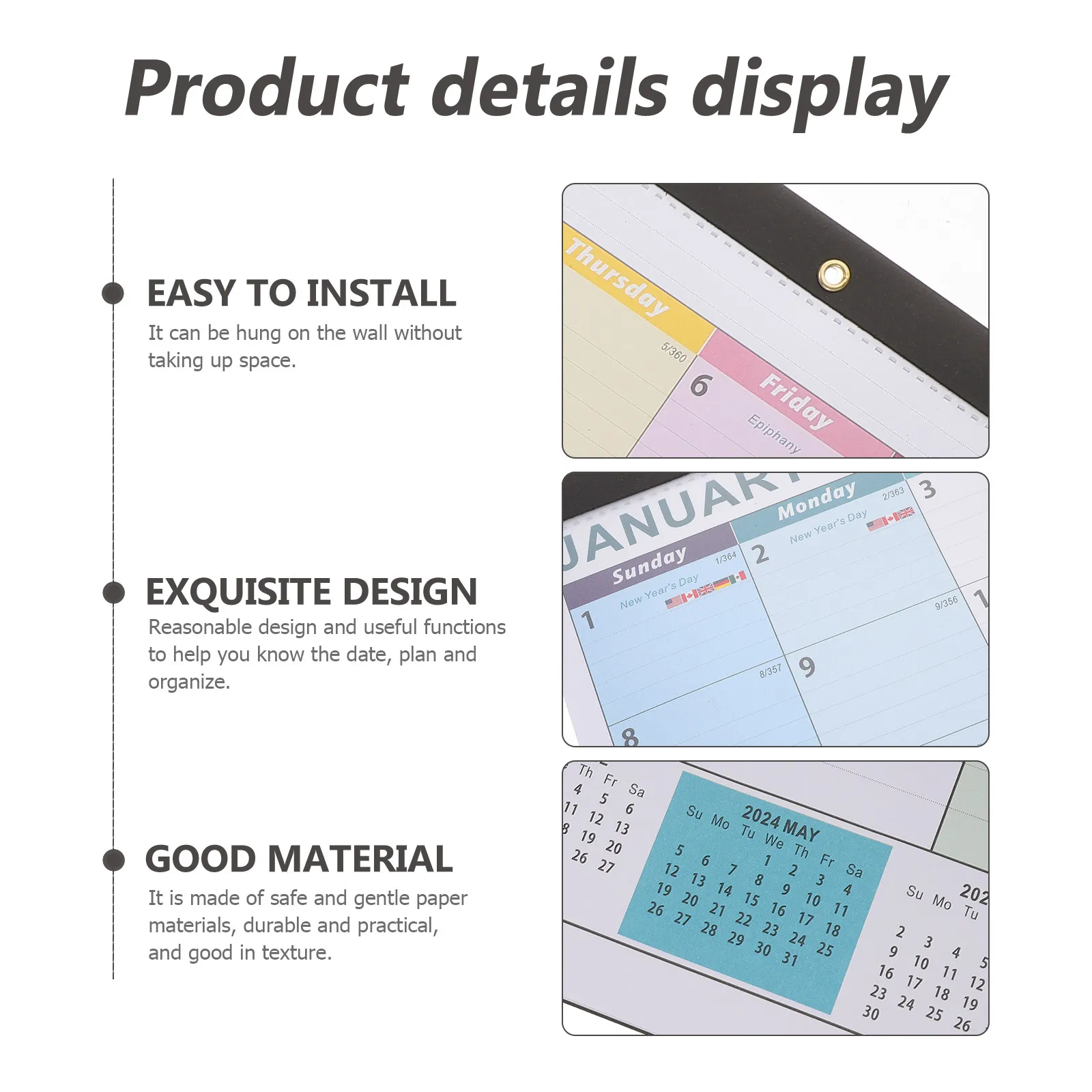 

Настенный календарь на месяц 2023 года, премиум-класса, из плотной бумаги, в европейском стиле, подвесной календарь на 2023-2024 годы, ежемесячный планировщик для офиса и дома