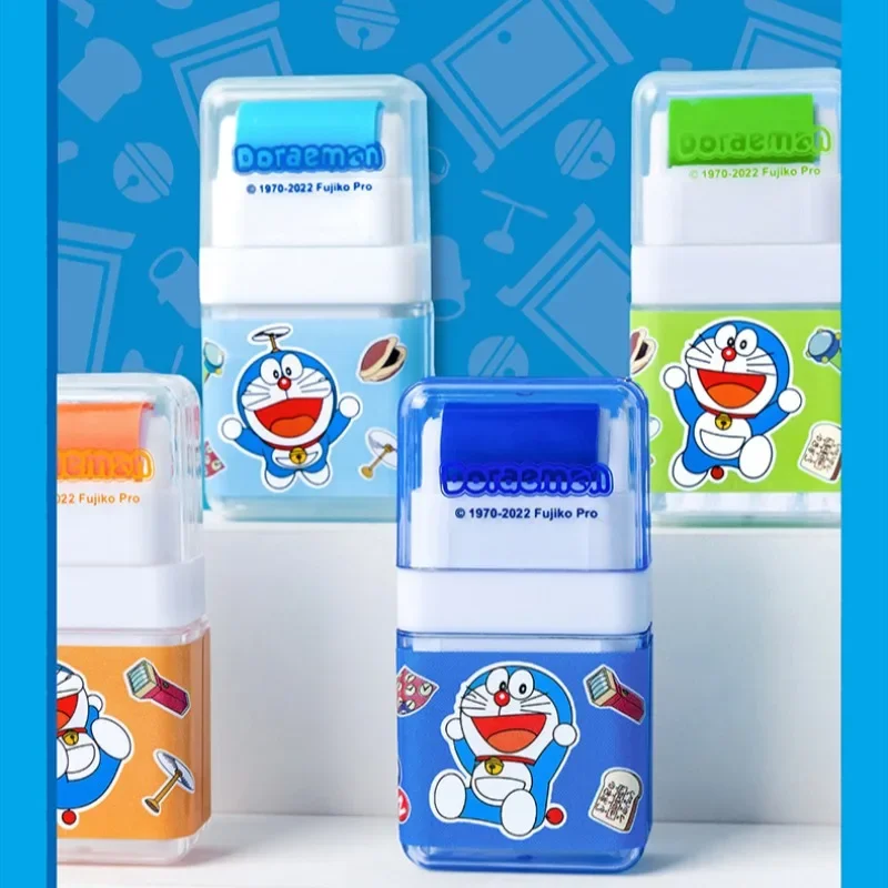 Iigen Yizheng Doraemon Kawaii Cartoon Roller Rubber Eraser Anime Cute Children Girls Boys Students Erasers Wholesale Stationery images - 6