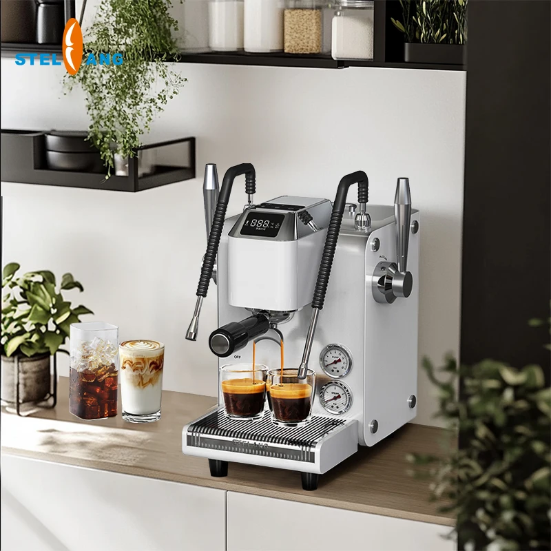 

Electric Stainless Steel Coffee Maker Commercial Semi Automatic Espresso Coffee Machine for a Shop