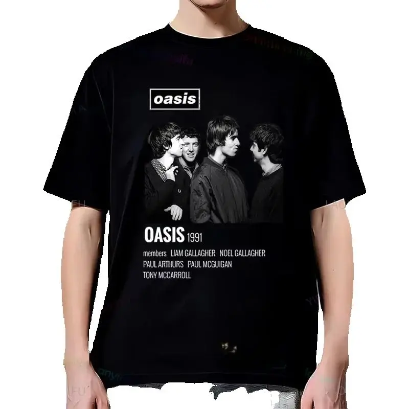 Graphic Printed Shirts-Oasis- Rock Band Customized TShirt Hip Hop Streetwear Harajuku Classic Retro Mens Clothes Womens Top