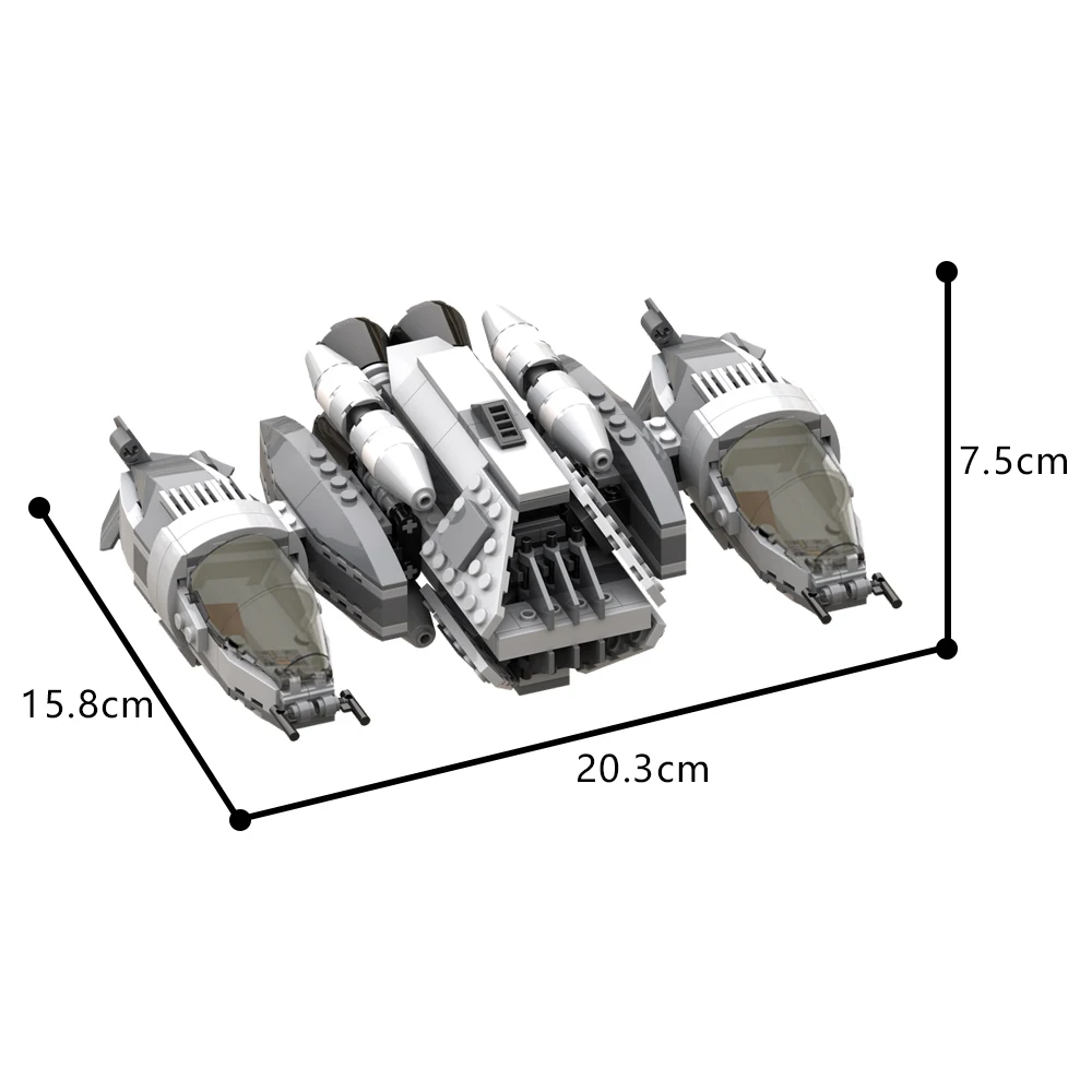 MOC-188625 B-Wing-Striker Ugly Class Building Blocks Space Battleship DIY Creative Toys Educational Children Gift