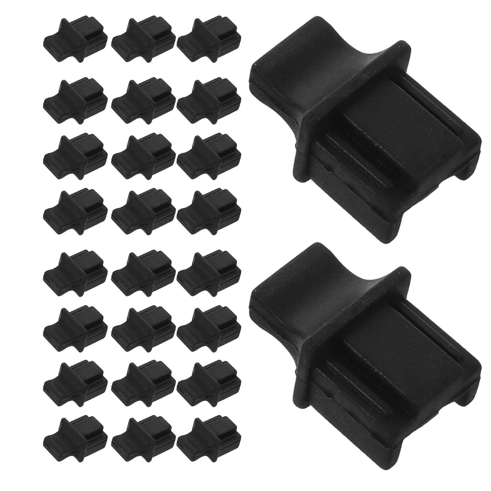 50Pcs Silicone Dust Plug Water Crystal Rj45 Ethernet Port Anti Dust Cover Black Patch Panel Network Connector Protector