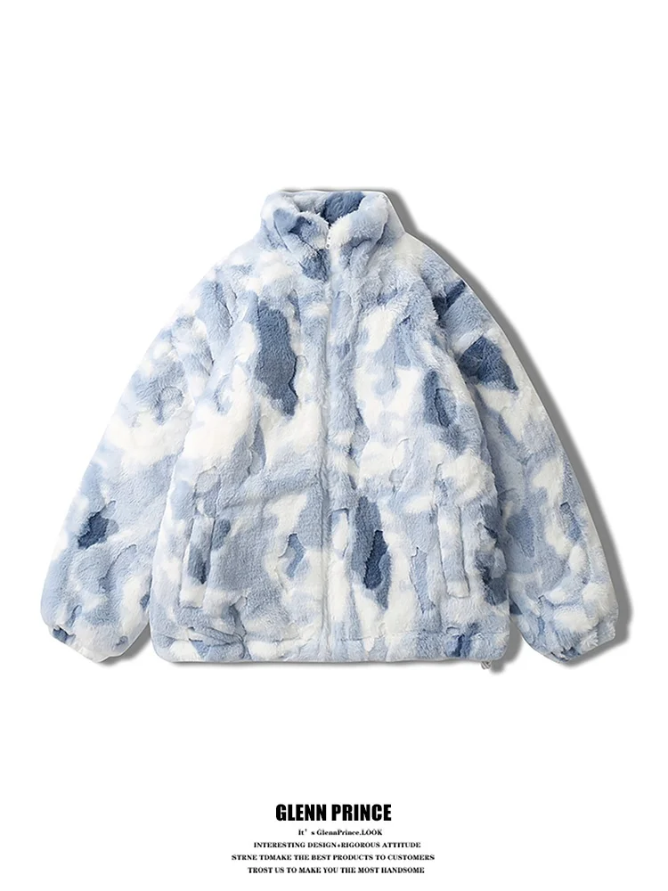 

Мягкая камуфляжная куртка из овечьего вельвета для мужчин, зимняя утепленная хлопковая одежда для пар, свободный крой, теплая длинная куртка на молнии