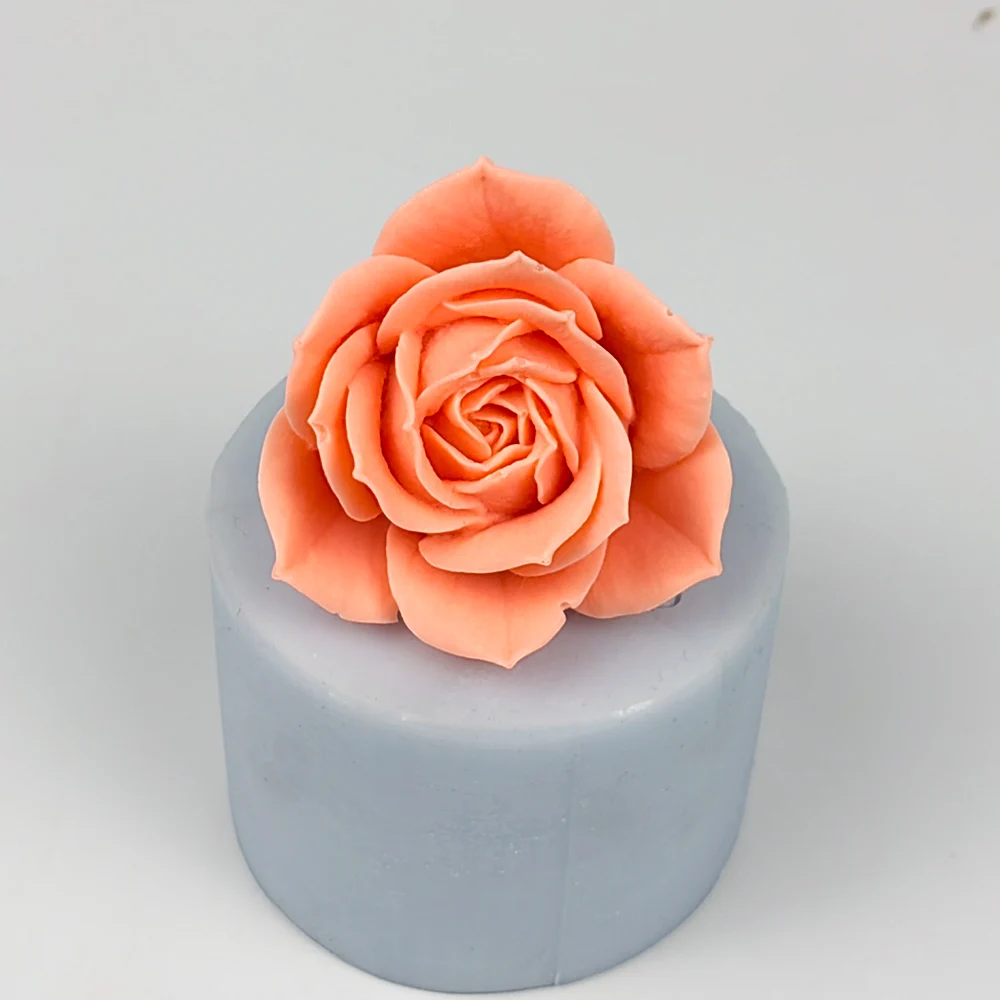 HC0437 PRZY 3D Rose Flower Moulds Soap Molds Silicone Wedding Birthday Valentine\'s Day Candle Mold Clay Resin Decor