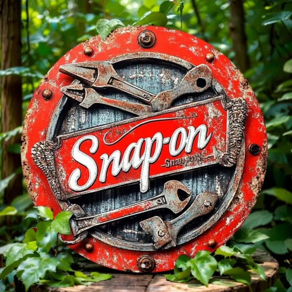 Snap-On Seni Dinding Logam، Tahan Lama، Tanda Aluminium 8 "، لـ Hiasan House & Pajabat، Kalis Karat، Ringan