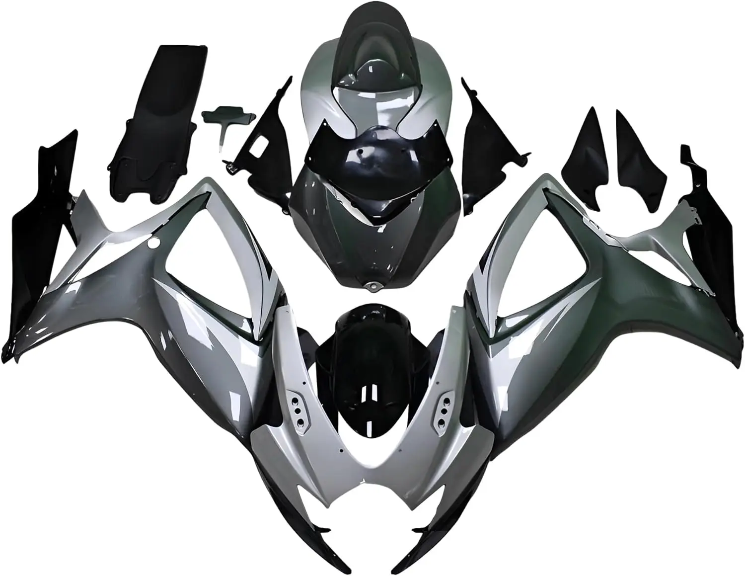 

Injection ABS Black Gray Fairing Kit Fit for Suzuki 2006 2007 GSXR600 GSXR750 K6 GSX-R600 GSX-R750 06 07 gsxr600 gsxr750 Bodywor