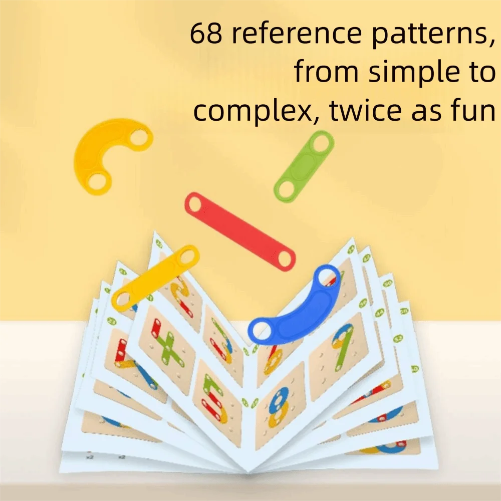 Variable Shape Matching Column Game Jigsaw Board Intelligence Puzzle Geometric Column Set DIY Handmade 3D Puzzle Game