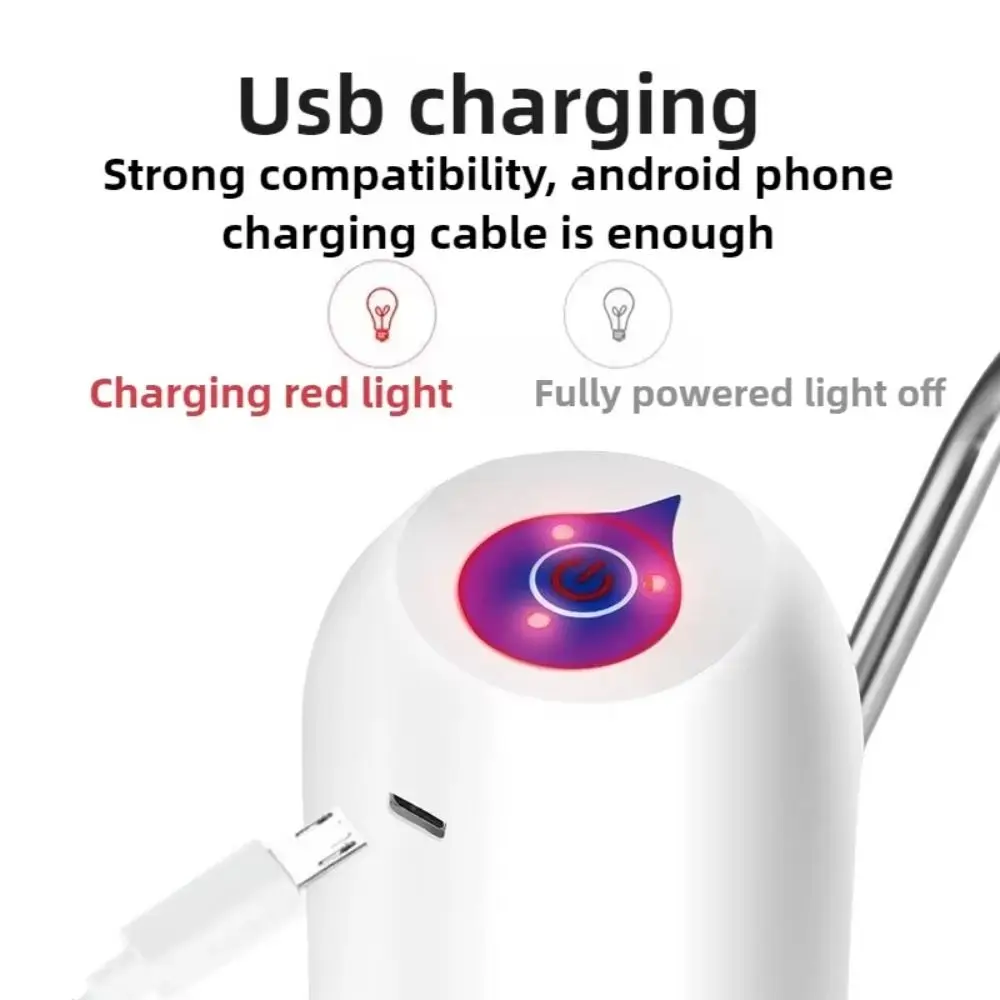 Carboy Bar USB Charging Water Bottle Pump Portable Water Pump Water Dispenser Electric Rechargeable Electric Water Pump Camping