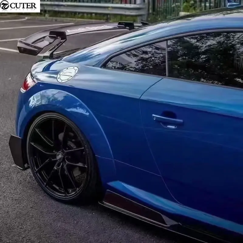 TTTT TTS TTRS MK2 MK3 ألياف الكربون الخلفي سبويلر الشفاه الجناح لأودي TT الرياضة سباق طقم هيكل السيارة