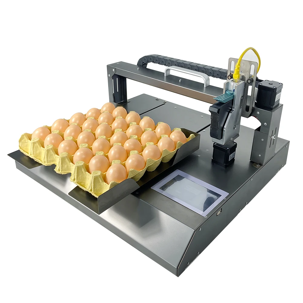 Expiry Date Printer Tij Smart Eggs Coding Machine Desktop Egg Coder With Ink Cartridge Expiry Date Egg Printing  Machine