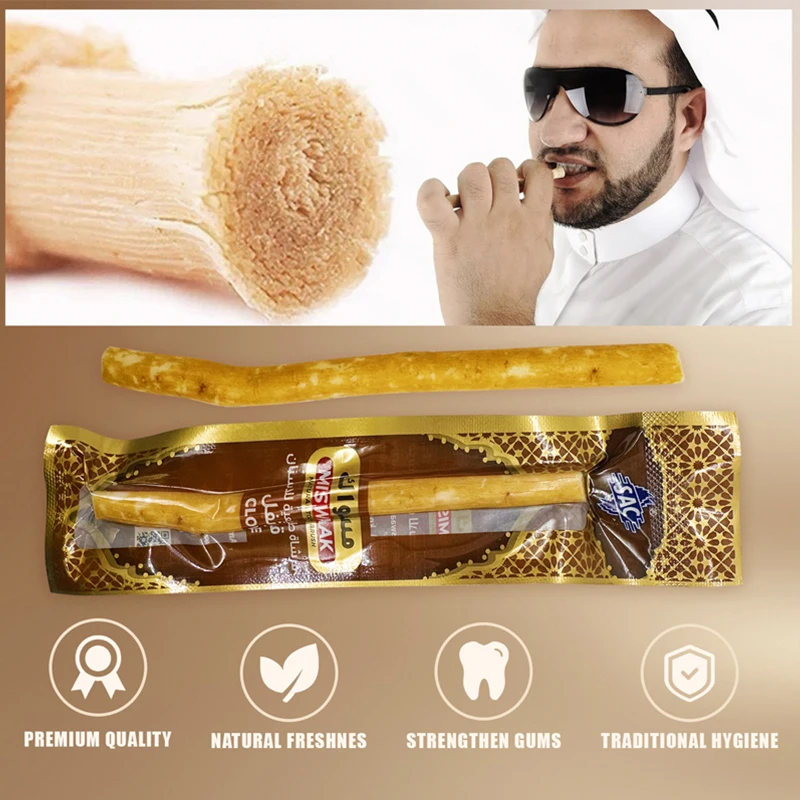 

1/4 шт., зубная щетка Miswak с натуральными растениями, вакуумная герметичная зубная щетка с натуральным вкусом, традиционная зубная щетка-карандаш для освежения дыхания зубов