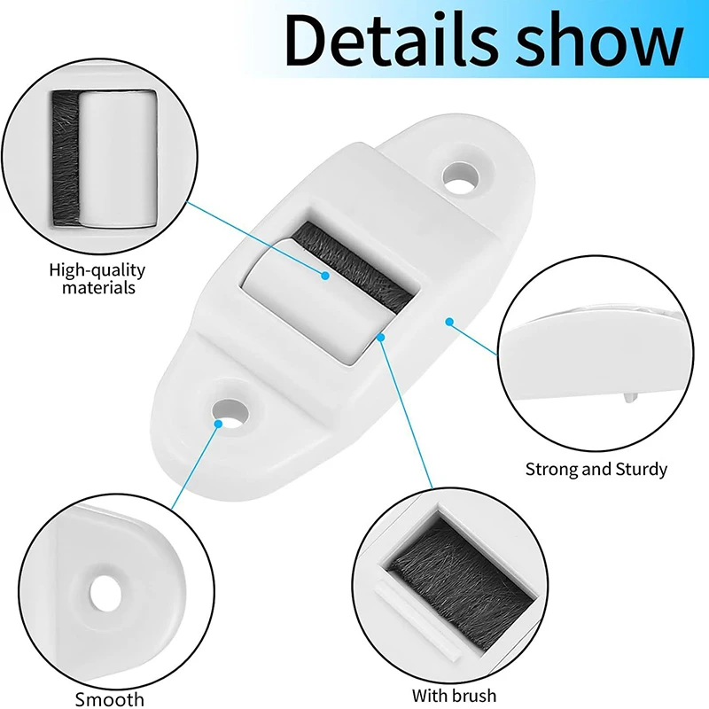 2/4/10PCS Belt Guide Roller Shutter Belts Guide With Roller And Brush Roller Blind Belt Guide(Roll Up To 23mm Belt Width)