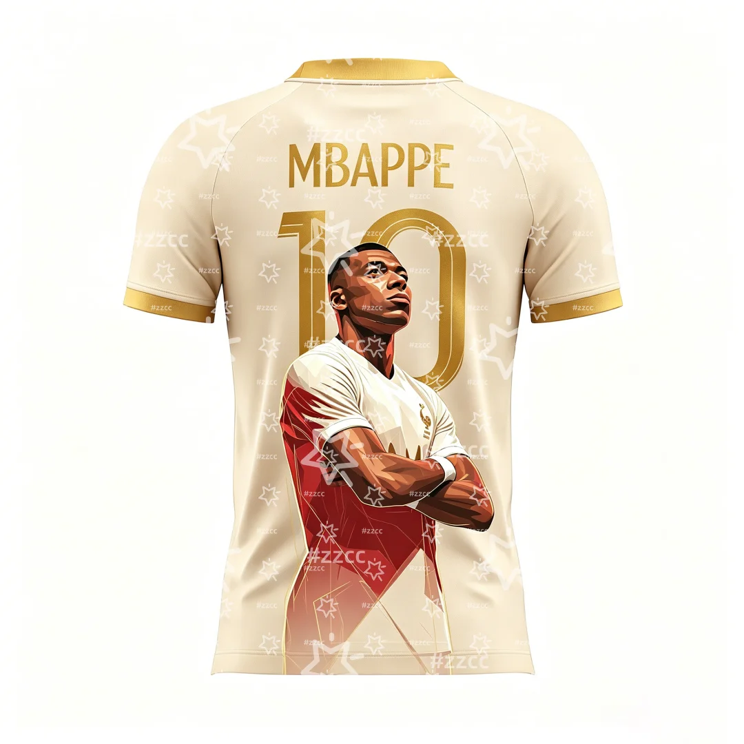 2026 Mbappe fan gift No.10 football jersey training suit Summer Sports Men's T-Shirt Children's Clothing Tee cycling jersey