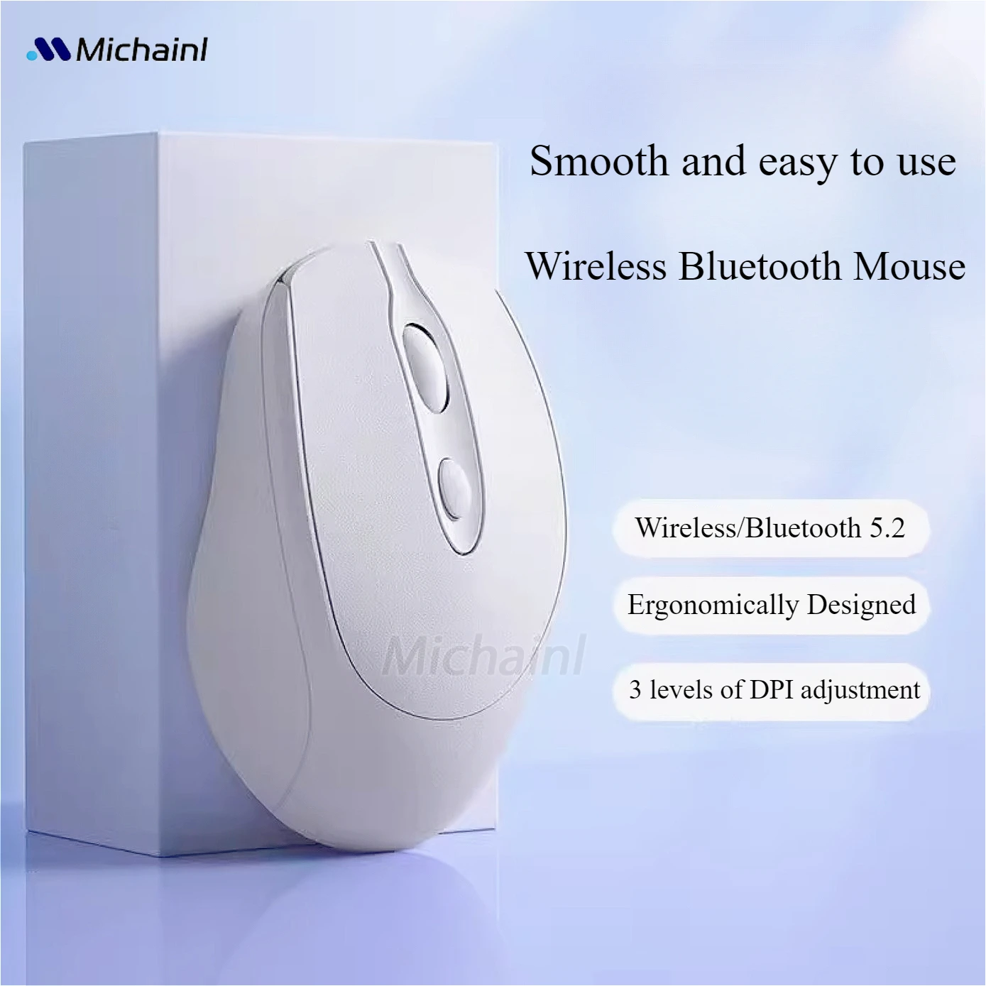 

Ergonomic Wireless Bluetooth Mouse 1600DPI Mouse for Xiaomi MacBook Tablet Computer Laptop 2.4GHz USB PC Setup Accessories