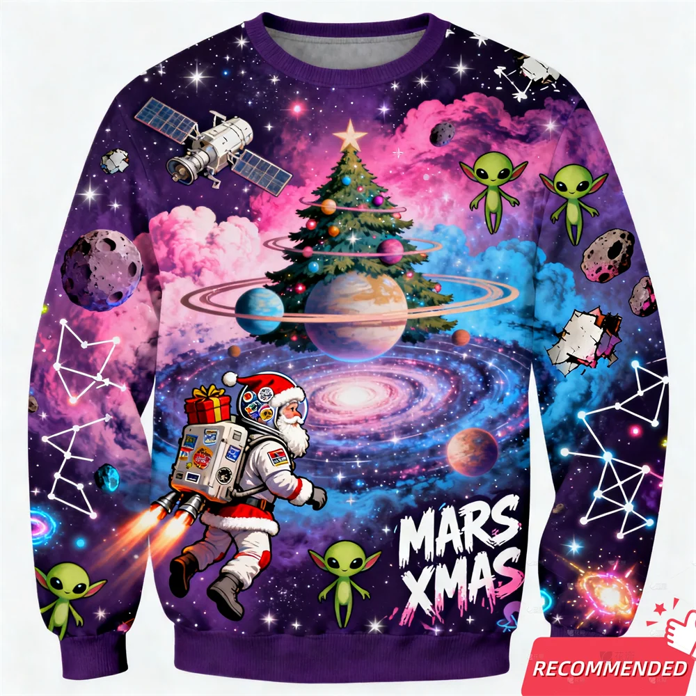 الزنجبيل رجل سترة عيد الميلاد القبيحة للرجال ملابس رجالي سانتا القبيح سترة عيد الميلاد عطلة طاقم الرقبة البلوز ملابس حريمي #4