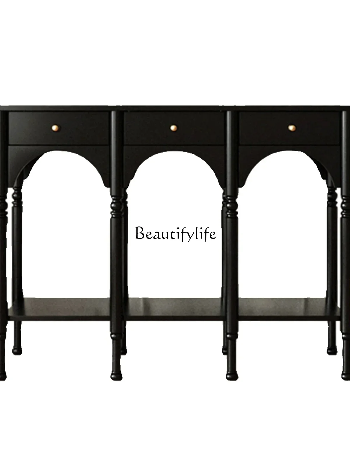 

LD33French Entry Lux Entrance Cabinet Bedroom Simple Solid Wood Home Console Retro Curio Cabinet