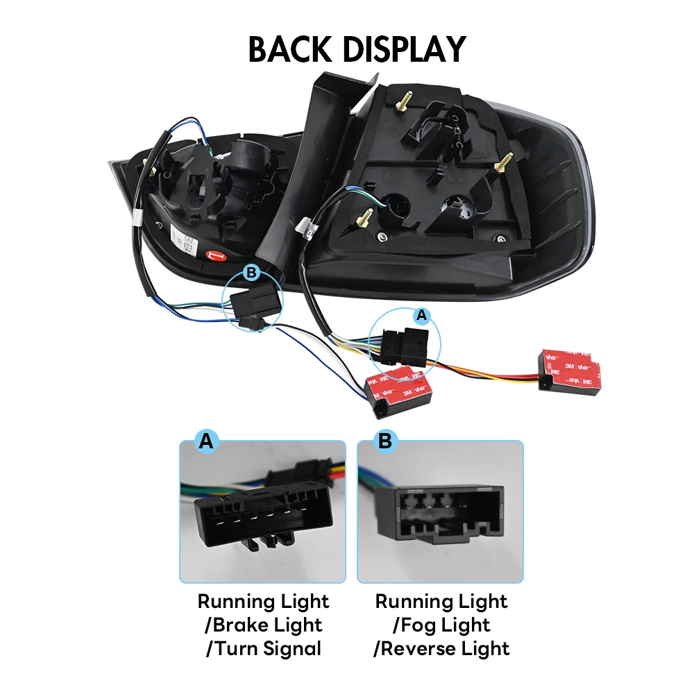 زوج مصباح ليد خلفي الجمعية لسيارات BMW 3 Series E90 2009 2010 2011 2012 ضوء الجري الخلفي للضباب الخلفي #6