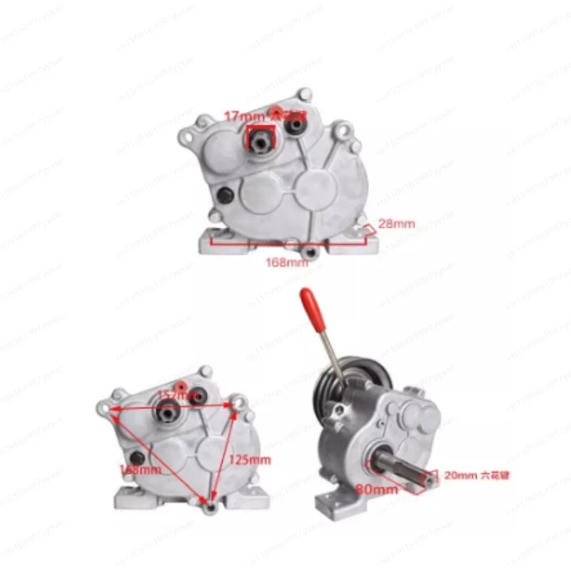 Micro tiller gearbox, dispensing machine, pastoral management machine, aluminum alloy gear walking box