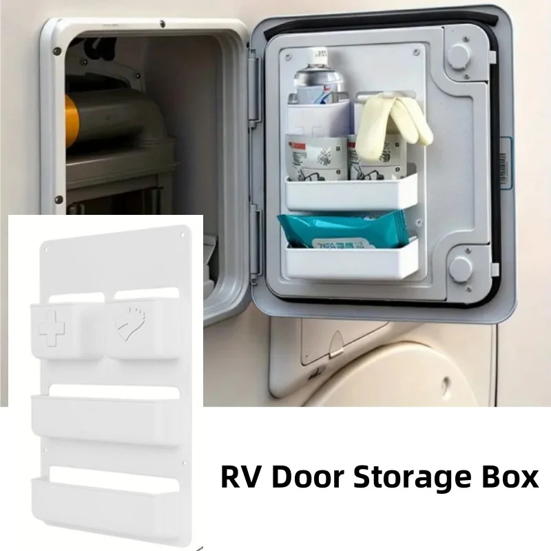 

Отсек для сточных вод в доме, дверной ящик для хранения, прочный компактный дверной карман для хранения, полка, ящик, аксессуары для автофургона