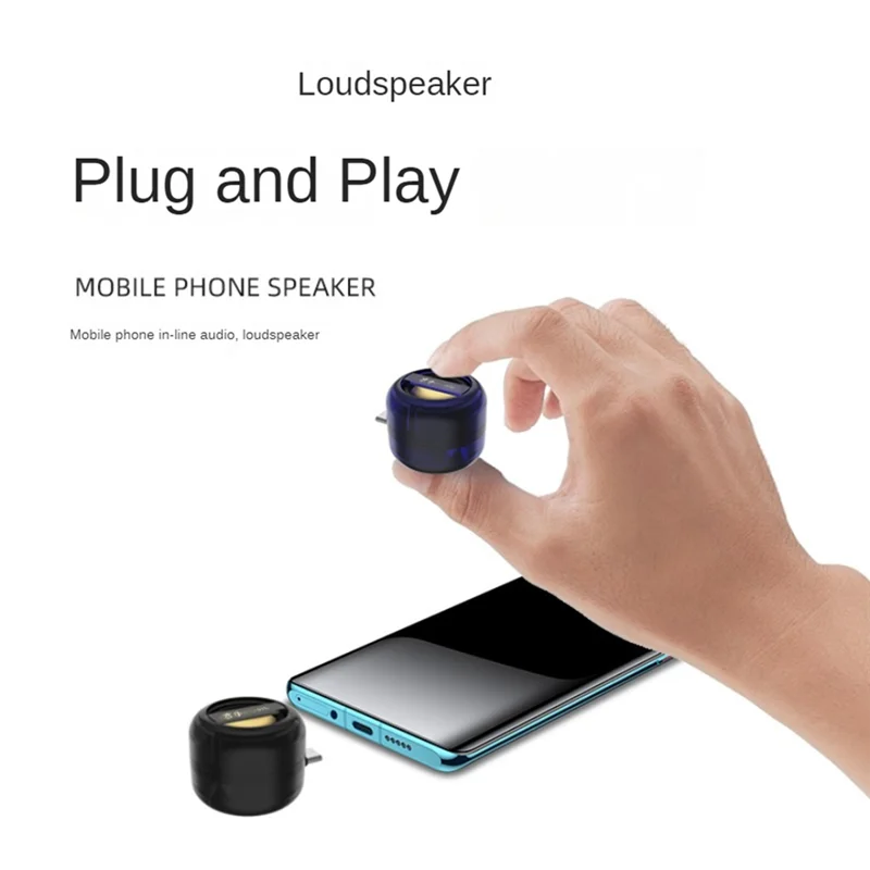 Portable Mini Speaker Universal Type-C Sound Box Type-C Plug In Mobile Phone Amplifier External Wired Home