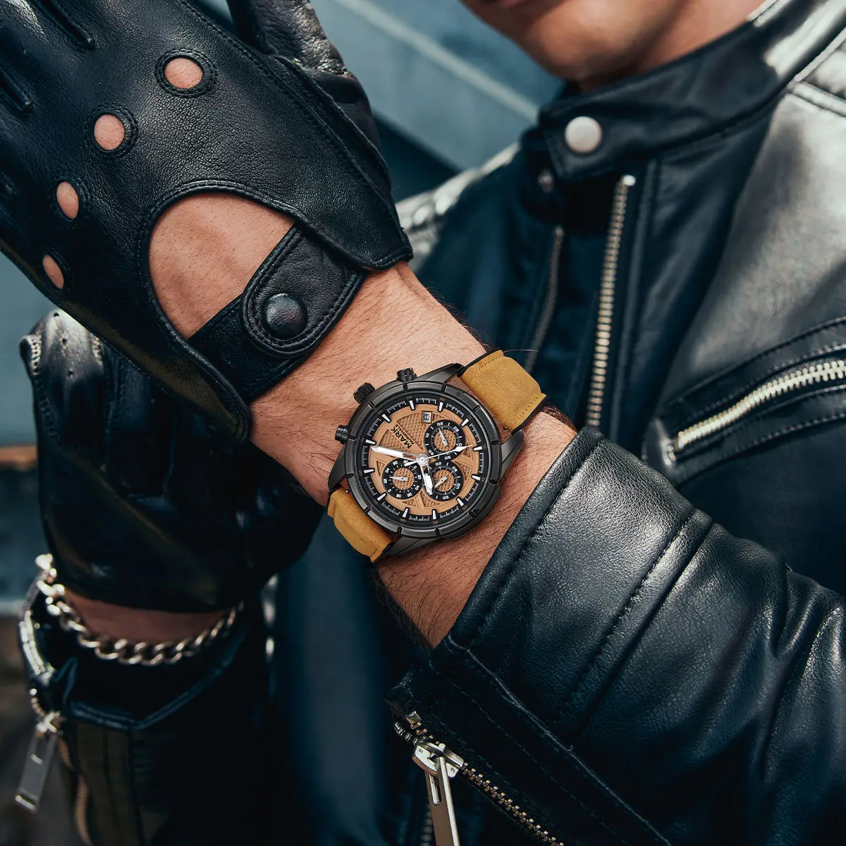 Novo luxo marrom relógios homem marca fairwhale esportes militar pulseira de borracha relógios moda à prova dwaterproof água quartzo relógio de pulso