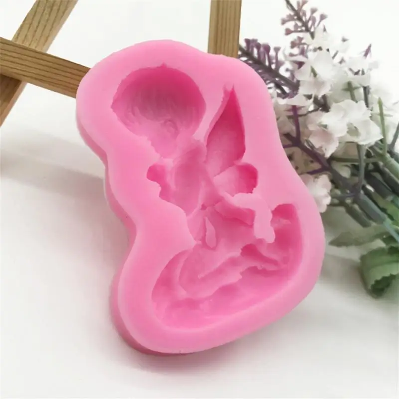 Angel Baby Silicone Fondant Molds Decorating Chocolate Dessert Kitchen Baking Birthday Ornaments Plug-in Resin Art Handsoap DIY