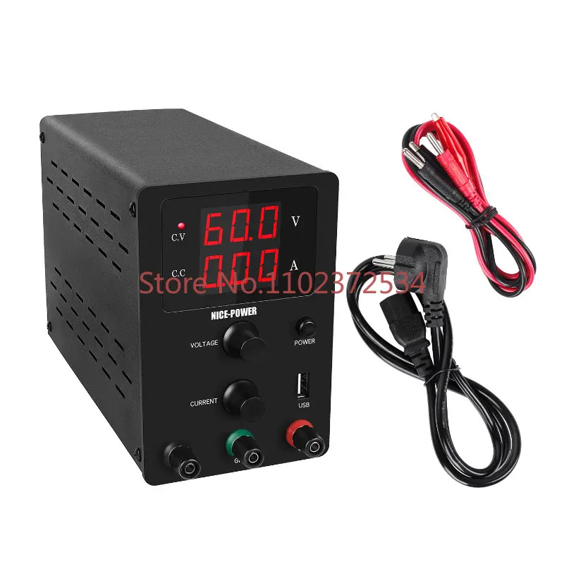 Nice Power R-SPS605 60V 5A Black Matte texture DC Switching Power Supply Digital Adjustable Power USB Interface