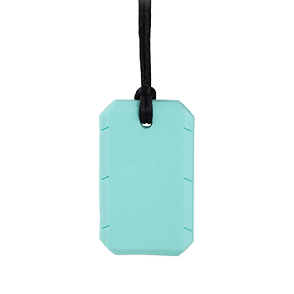 

1 шт., жевательная бирка для собак, прочный силиконовый детский прорезыватель, жевательный кулон, мягкие текстурированные поверхности, снимают дискомфорт при прорезывании зубов для детей с аутизмом