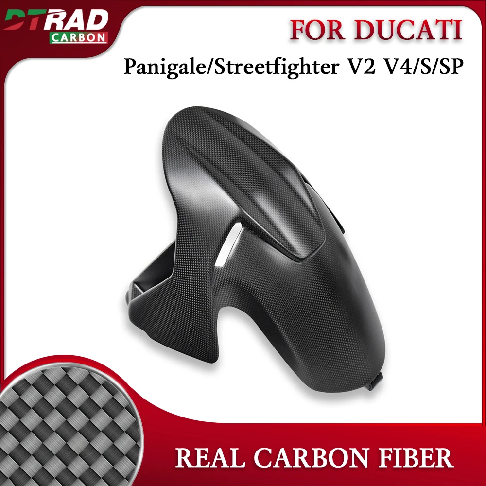 

For DUCATI Streetfighter/Panigale V4/S/SP V2 2018-2024 Carbon Fiber Motorcycle Front Fender Mudguard Splash Guard Fairing Kit