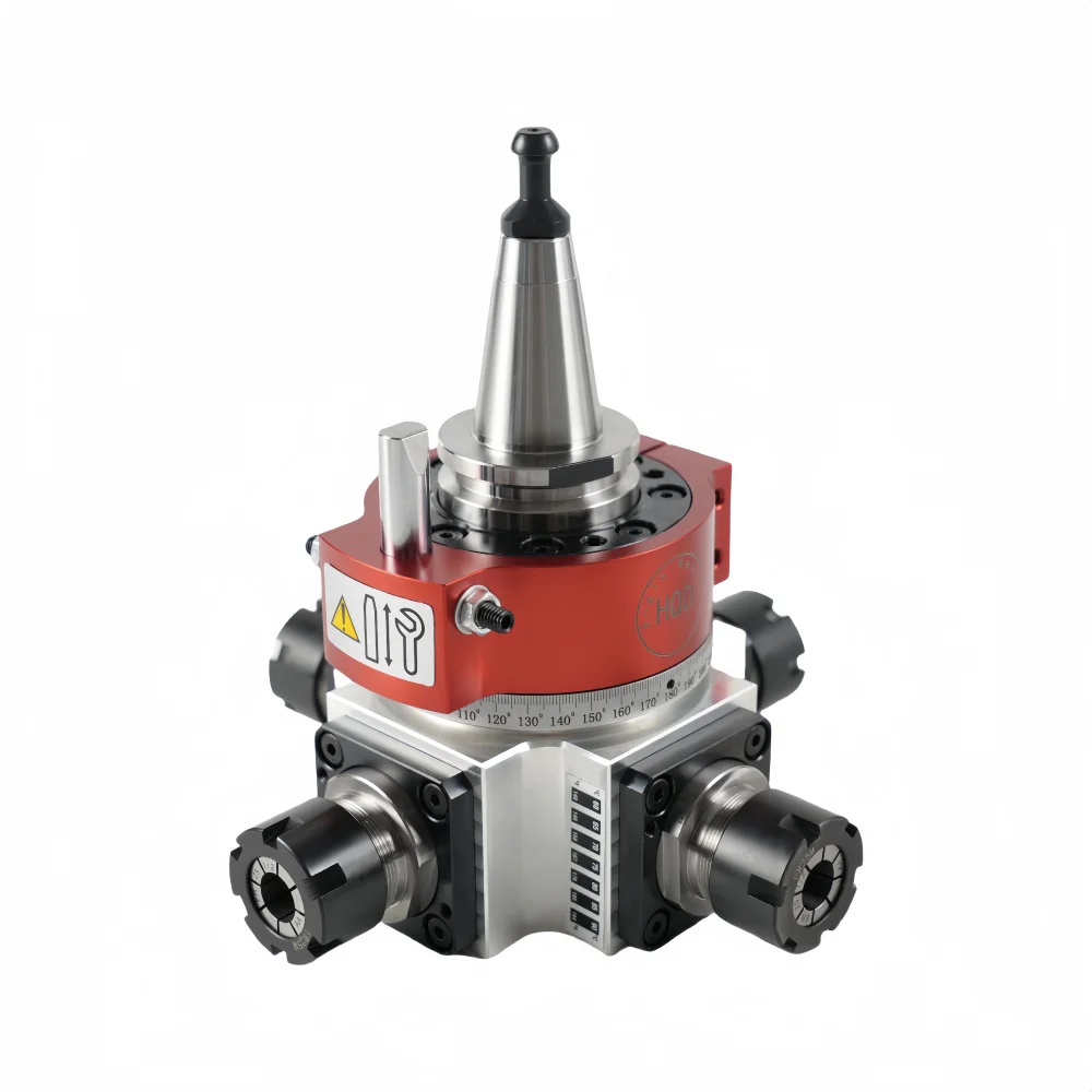 HQD High Speed Angle Heads Aggregates ISO30 Toolholder ER25 Two Sides For CNC ATC Spindle Motor