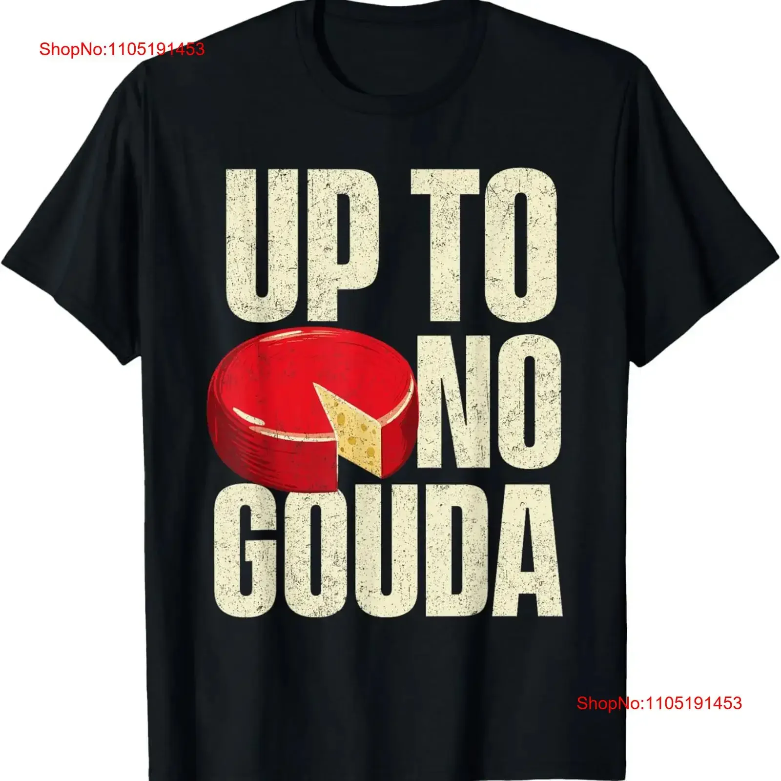 Hasta No Gouda comida amante del queso lácteo Cheddar Brie Feta camiseta vintage lavado versátil ropa de diseñador homme estirado