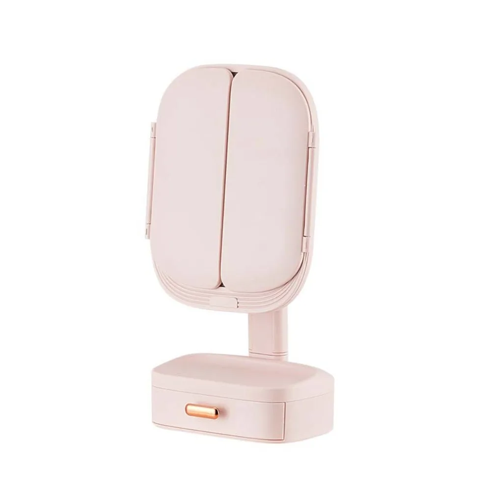 miroir-de-maquillage-led-pliable-37v-1800mah-3-couleurs-intensite-variable-180°-°-miroir-de-courtoisie-de-bureau-rotatif-a-commande-tactile