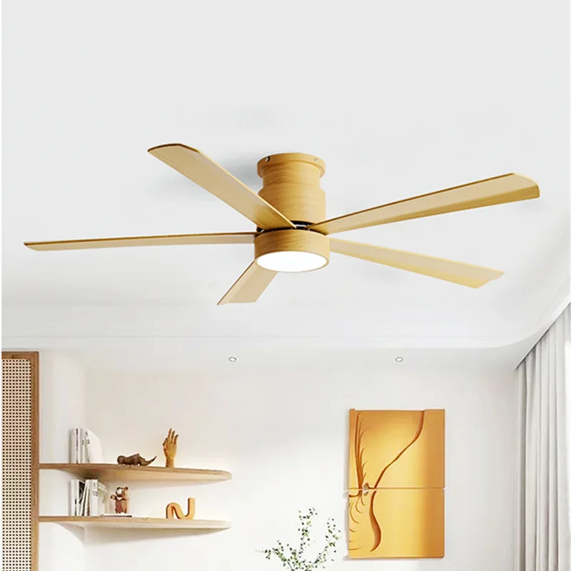 High-end living room LED ceiling fan lamp large wind power inverter home dining room integrated ceiling fan lamp