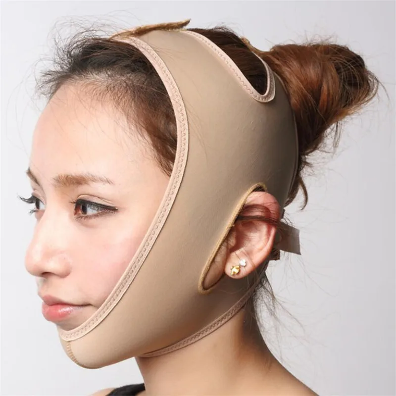 Face V Shaper ผ้าพันแผลกระชับสัดส่วนผ่อนคลาย Lift Up เข็มขัดรูปร่าง Lift ลด Double Chin Face Thining Band นวด Slimmer