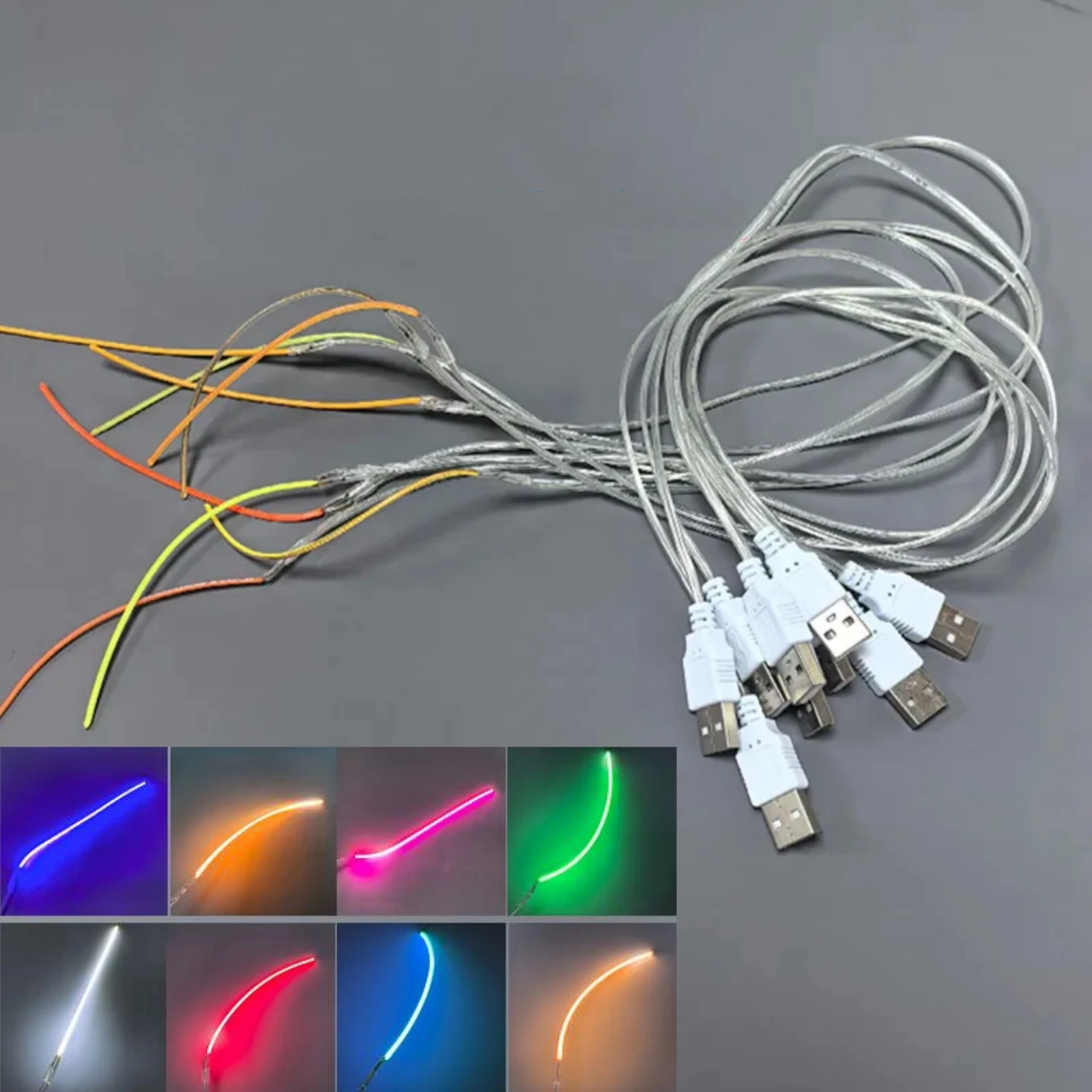 5V Flexible LED Filament 110mm 128mm 190mm 300mm USB LED 360° Luminous Bendable Edison Bulb Lamp Parts Diode DIY for Night Light